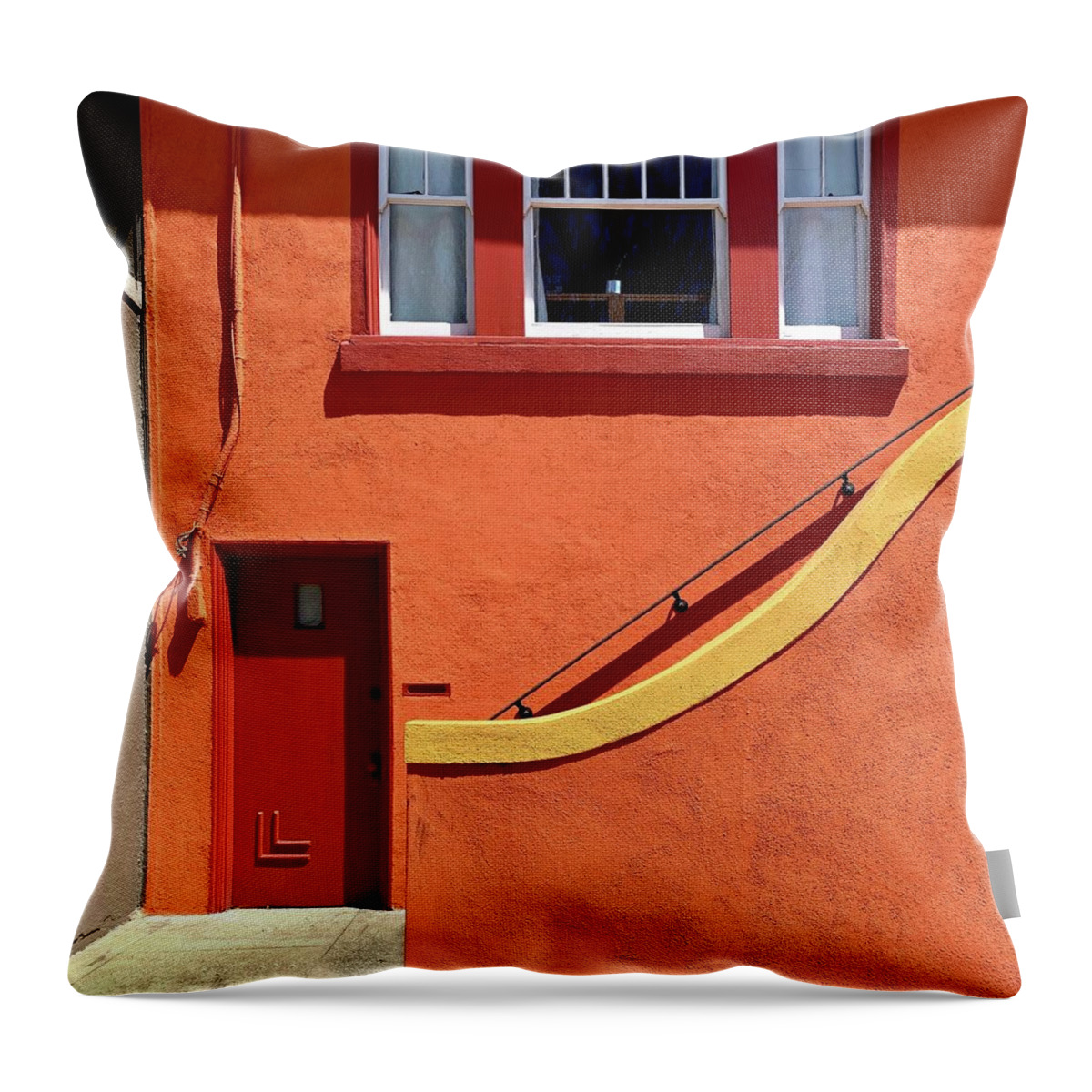  Throw Pillow featuring the photograph Orange Wall by Julie Gebhardt