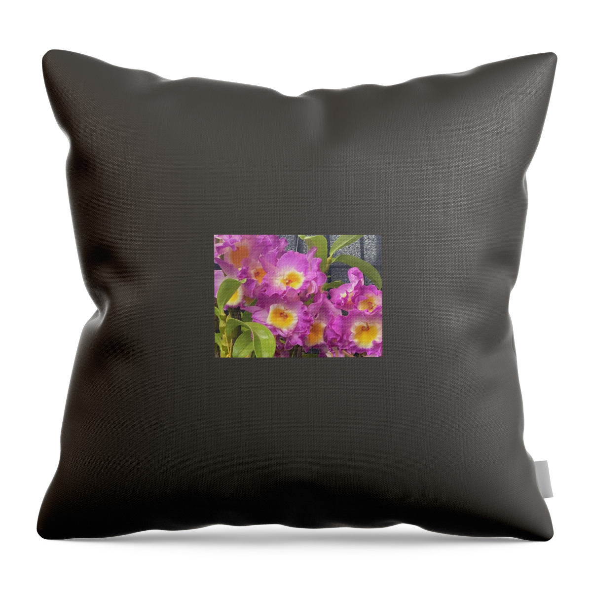 Orchid Throw Pillow featuring the photograph Orchid_2106 by Pour Your heART Out Artworks