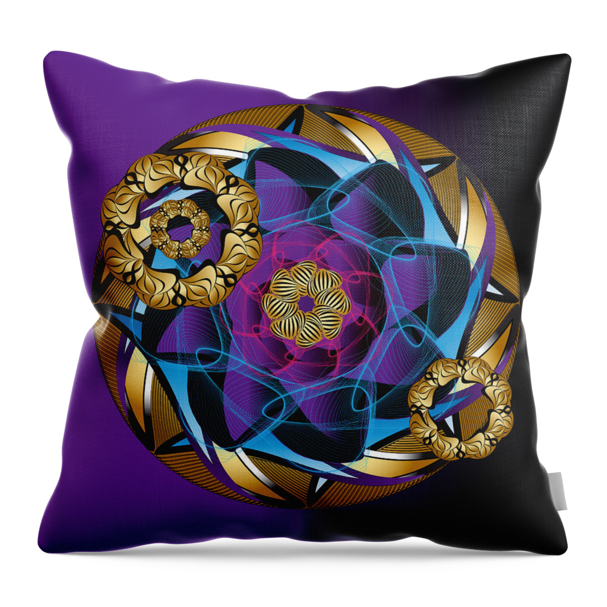 Mandala Graphic Throw Pillow featuring the digital art Ornativo Vero Circulus No 4210 by Alan Bennington
