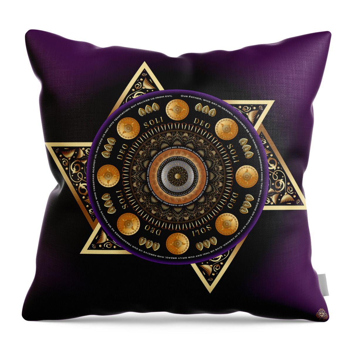 Mandala Graphic Throw Pillow featuring the digital art Ornativo Vero Circulus No 4263 by Alan Bennington