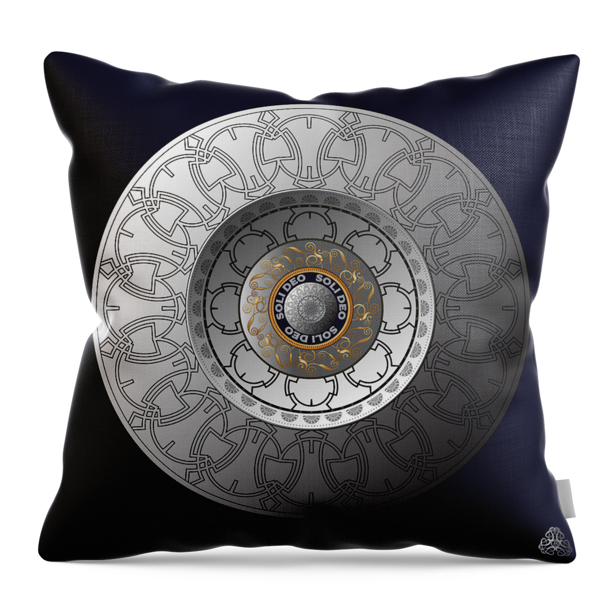Mandala Throw Pillow featuring the digital art Ornativo Vero Circulus No 4288 by Alan Bennington