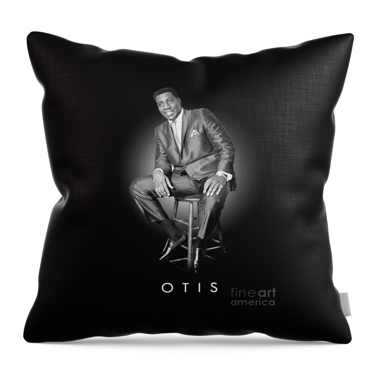 Otis Redding Throw Pillow featuring the digital art Otis Redding by Bo Kev