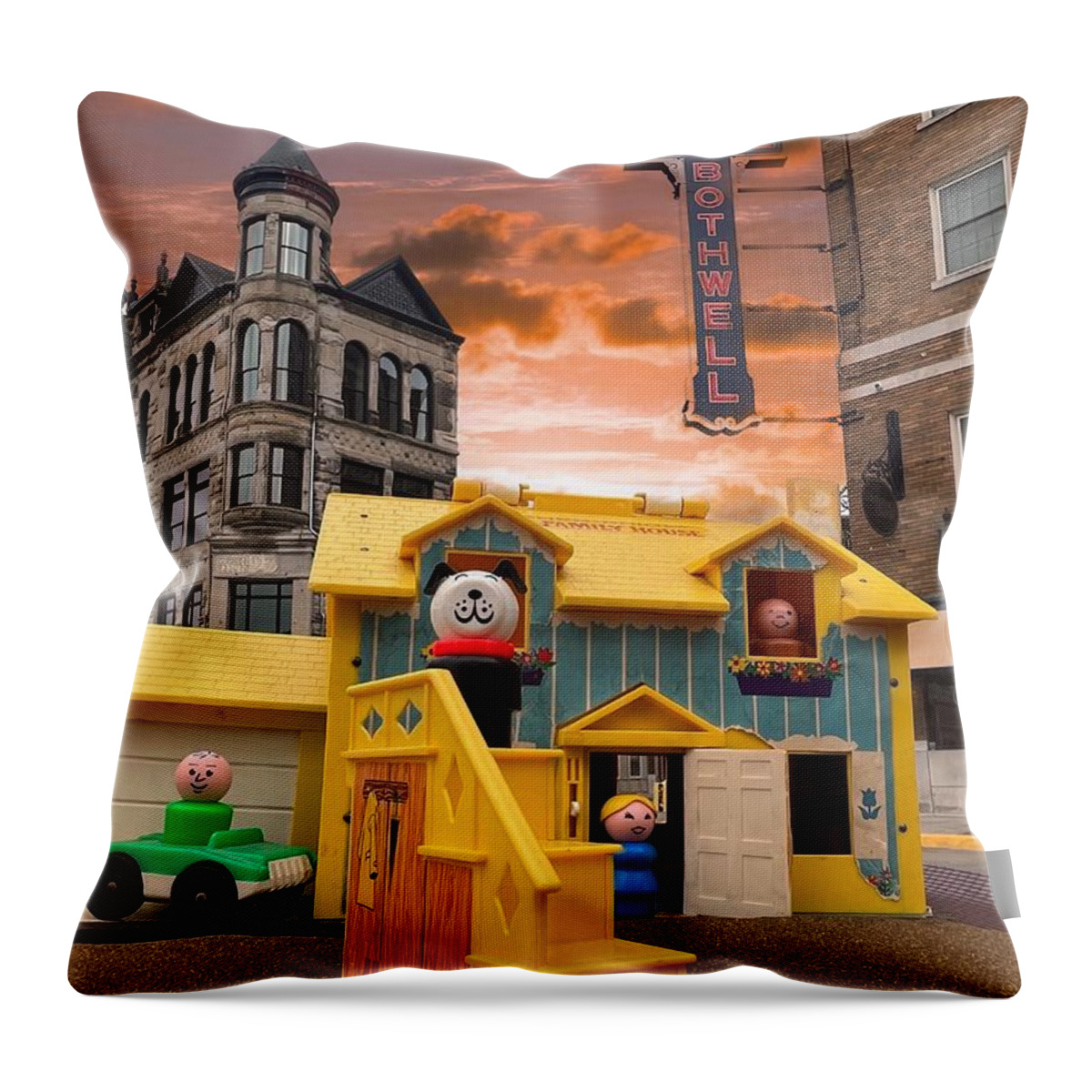 Fisher Price Throw Pillow featuring the photograph Our House by Brett Butler