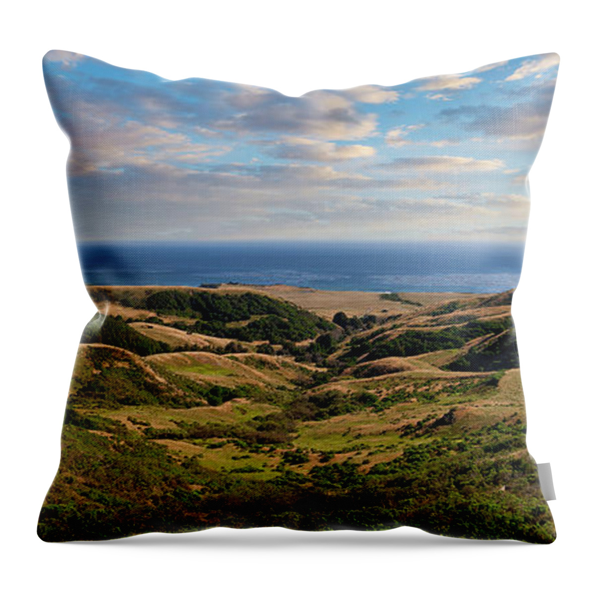 California Throw Pillow featuring the photograph Over the Hills by Dan Carmichael