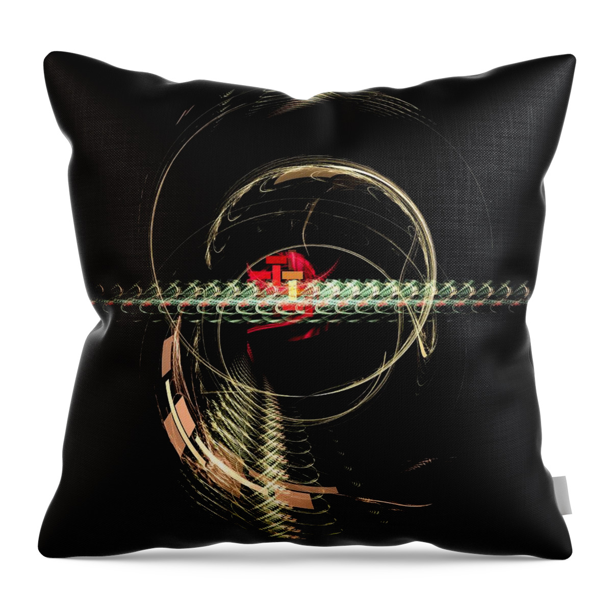 Digital Art Throw Pillow featuring the digital art Over Under Sideways Illustration Art /Jon's Specia Features in Abstract World by Aleksandrs Drozdovs