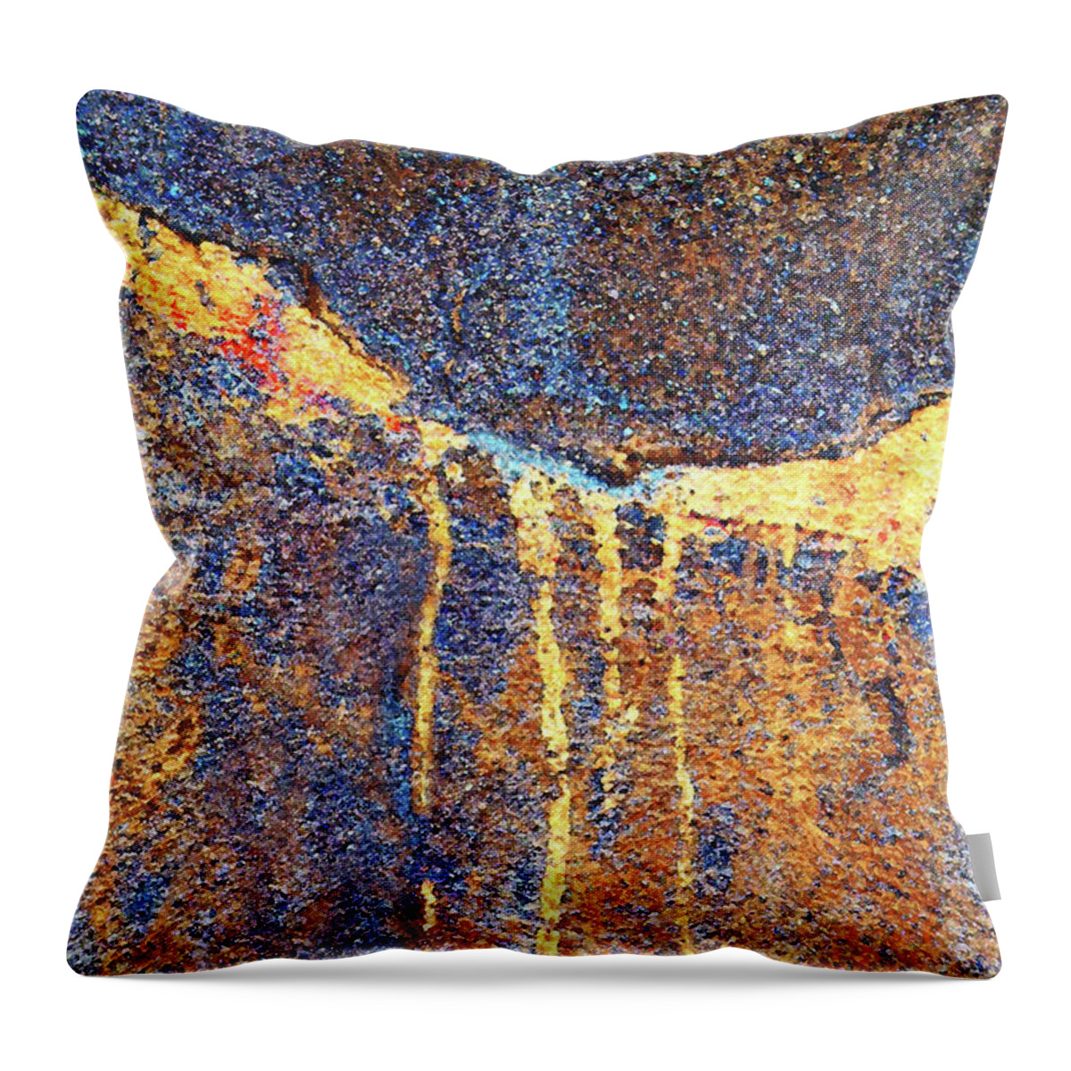 Abstract Throw Pillow featuring the painting Overflow by Sharon Williams Eng