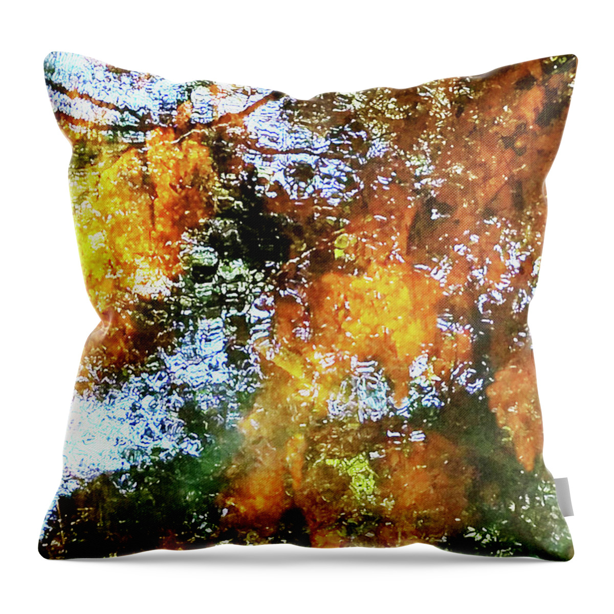 Landscape Throw Pillow featuring the painting Overhang by Sharon Williams Eng