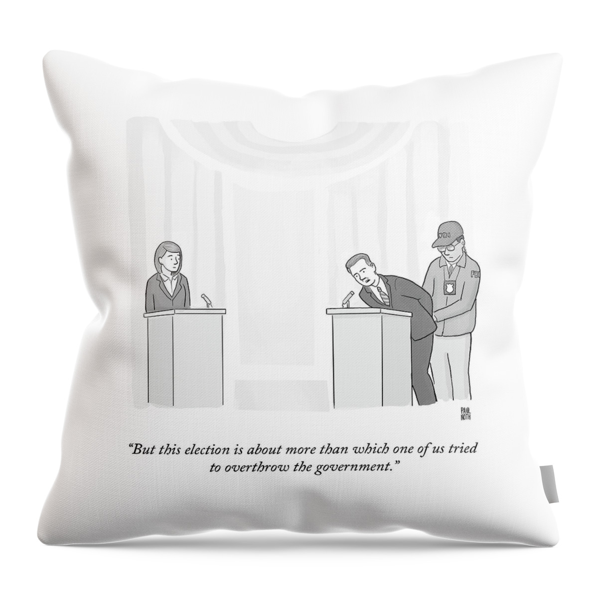 Overthrow The Government Throw Pillow