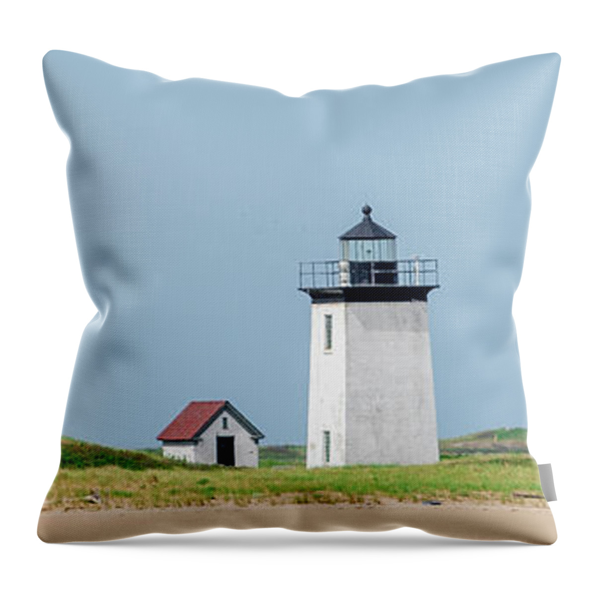Lighthouse Throw Pillow featuring the photograph P-Town Lighthouses by Rod Best