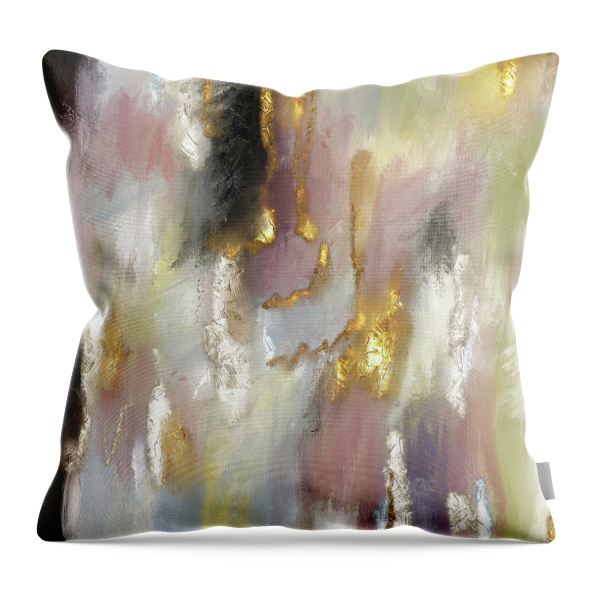 Painterly Throw Pillow featuring the painting Painterly Abstract 1 by Itsonlythemoon -