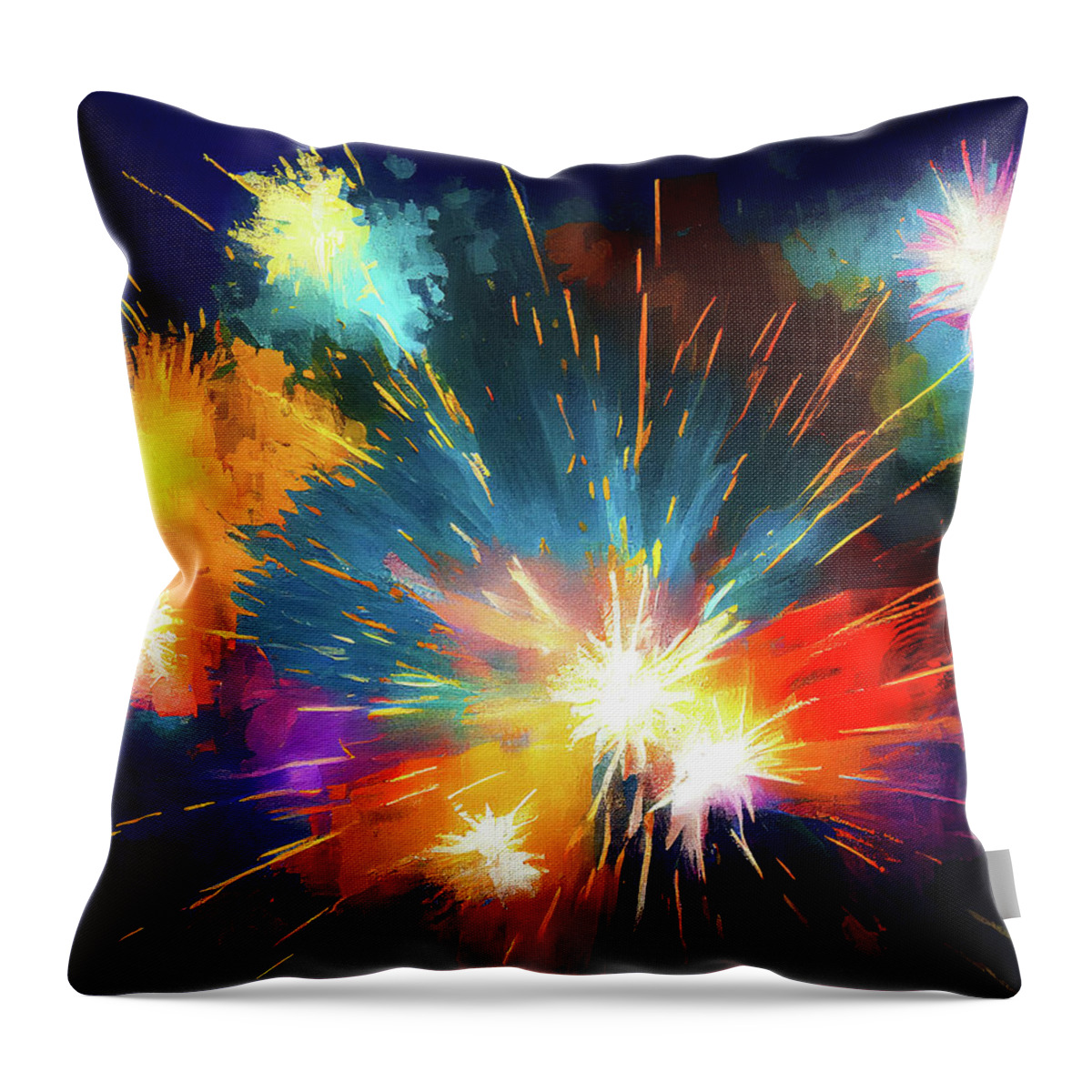 Abstract Throw Pillow featuring the digital art Painting With Light by Mark E Tisdale