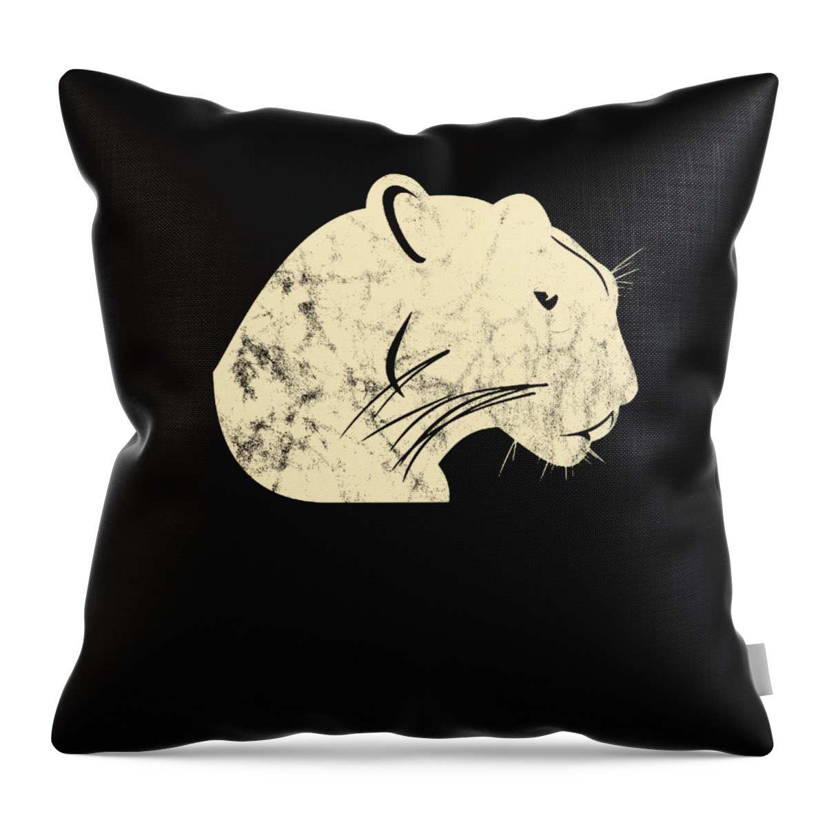 Wilderness Throw Pillow featuring the digital art Panther Head Vintage Panthers Jaguar Leopard Wildlife Forest Feline Cougar Gift by Thomas Larch