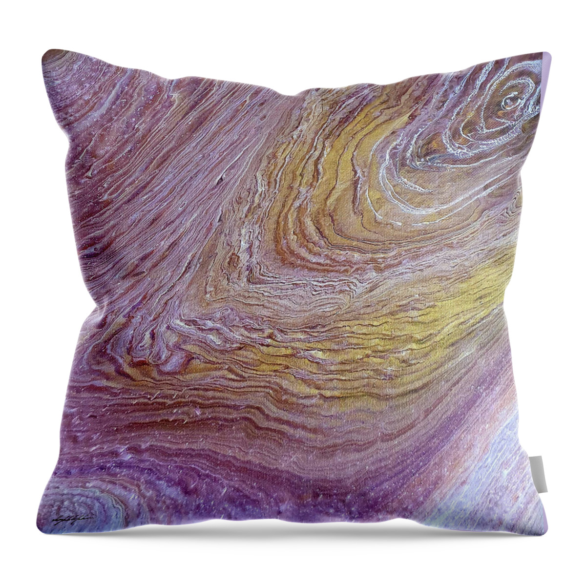 Square Throw Pillow featuring the painting Parfume by Themayart