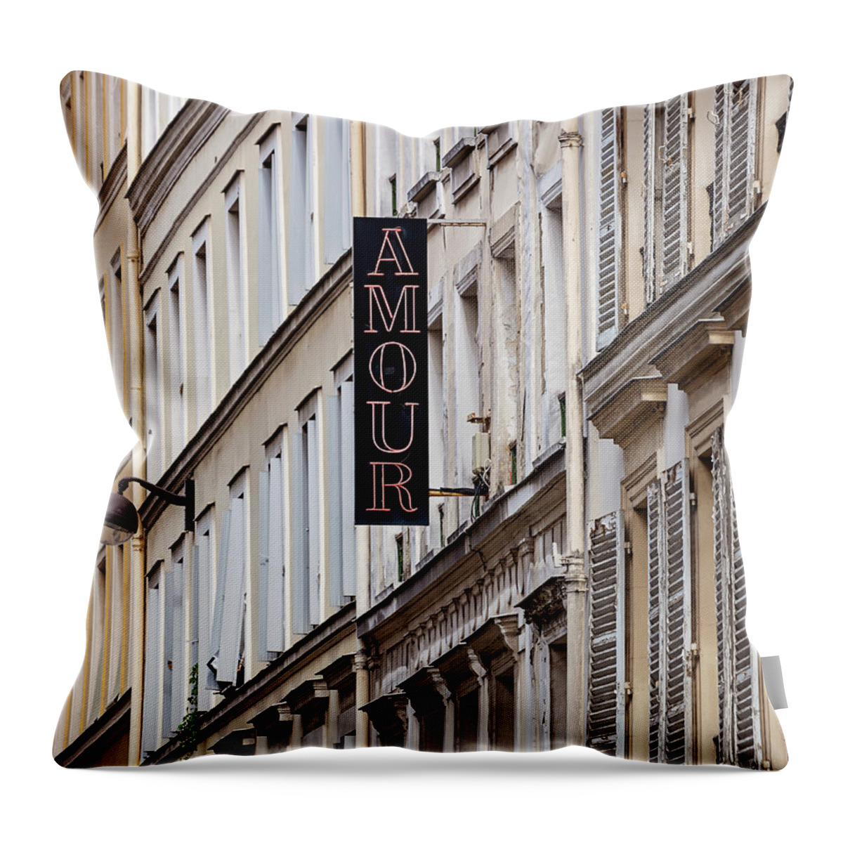 Amour Throw Pillow featuring the photograph Paris Amour by Melanie Alexandra Price