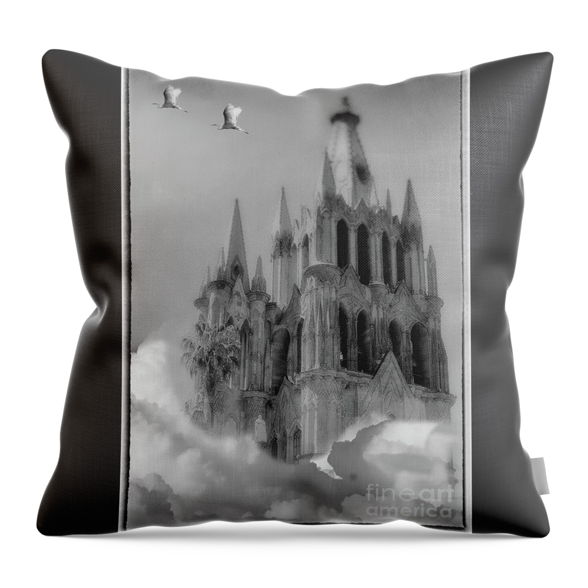 Church Throw Pillow featuring the photograph Paroquia Rising by Barry Weiss