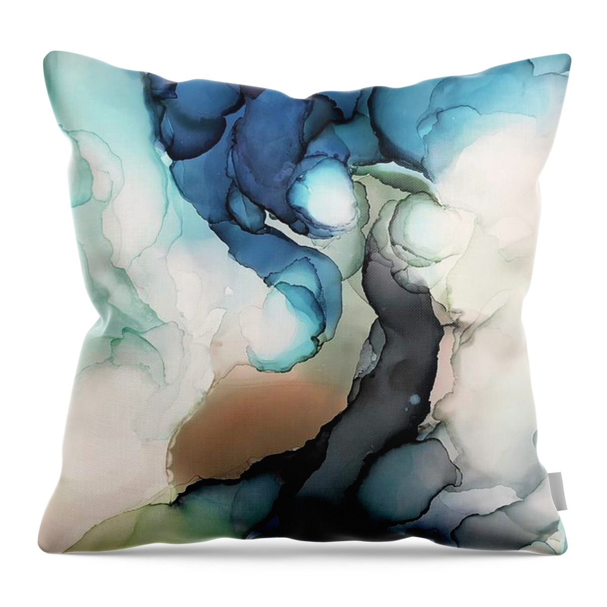 Abstract Throw Pillow featuring the painting Parting ways by Eric Fischer
