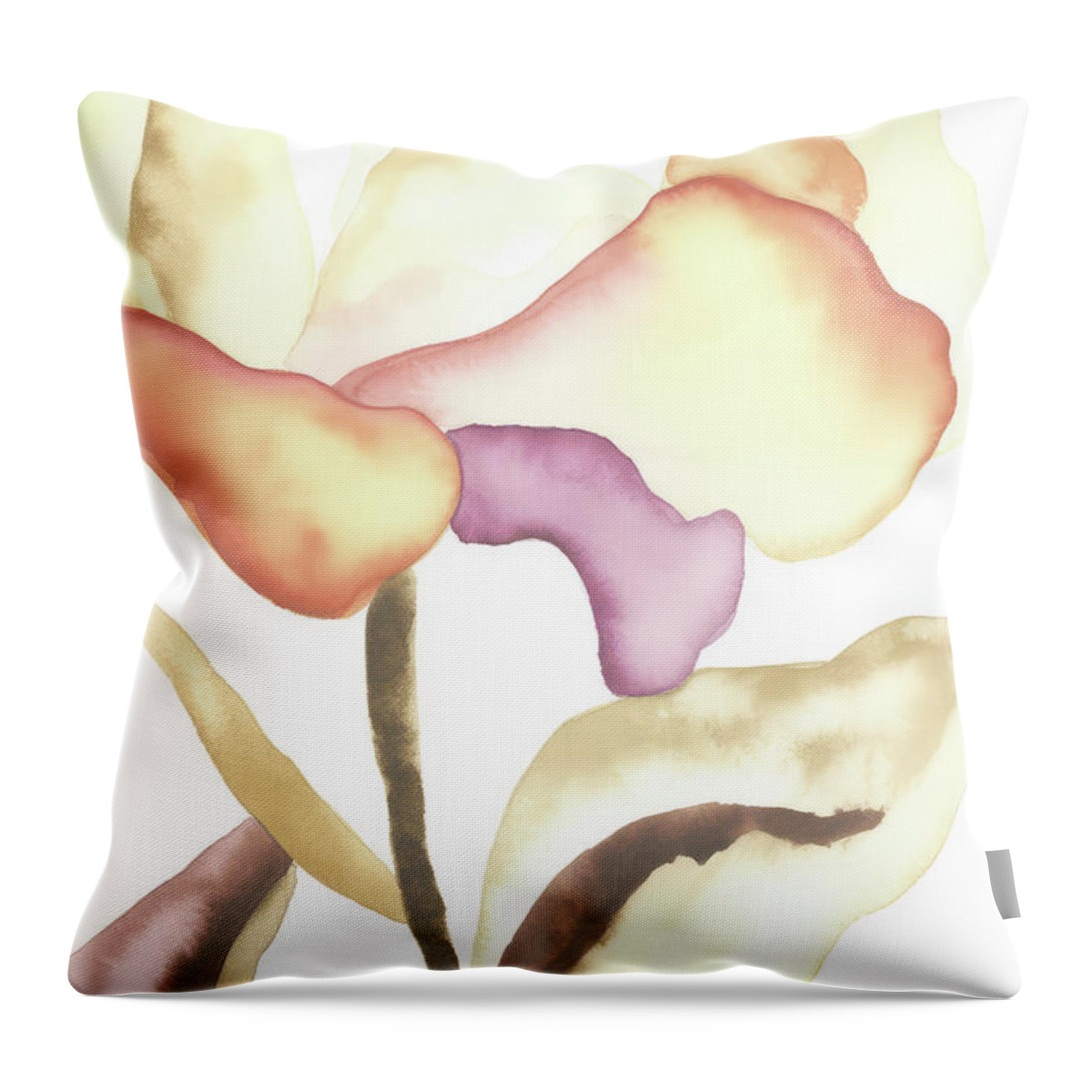 Abstract Throw Pillow featuring the painting Pastel Dreams by Greg Collins