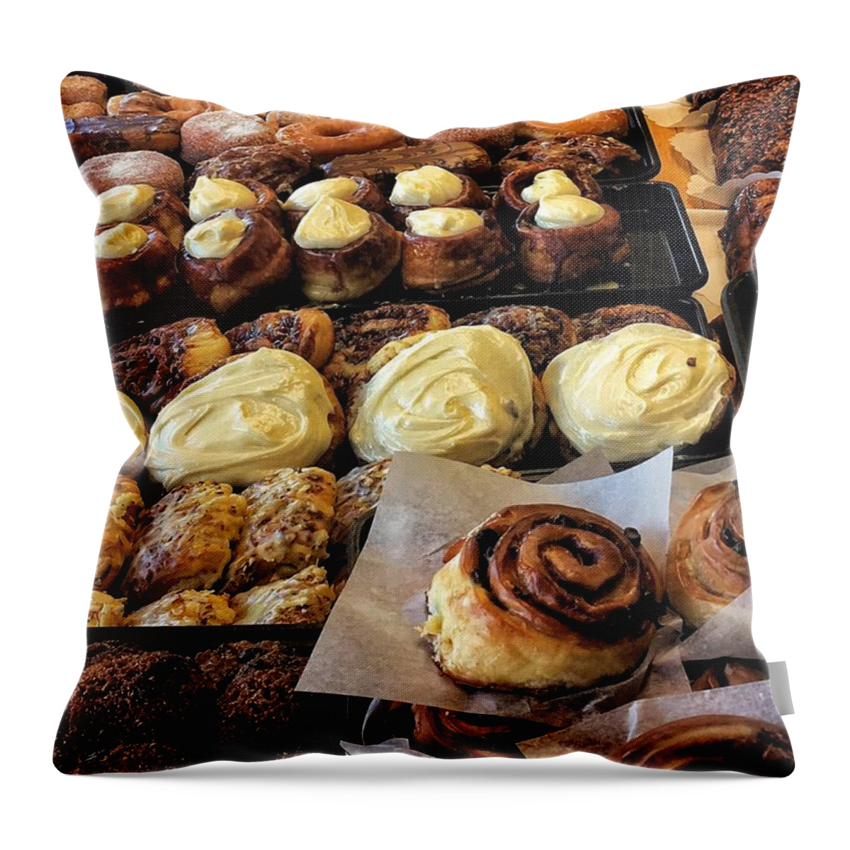Pastries Throw Pillow featuring the photograph Pastries from Sluys by Jerry Abbott