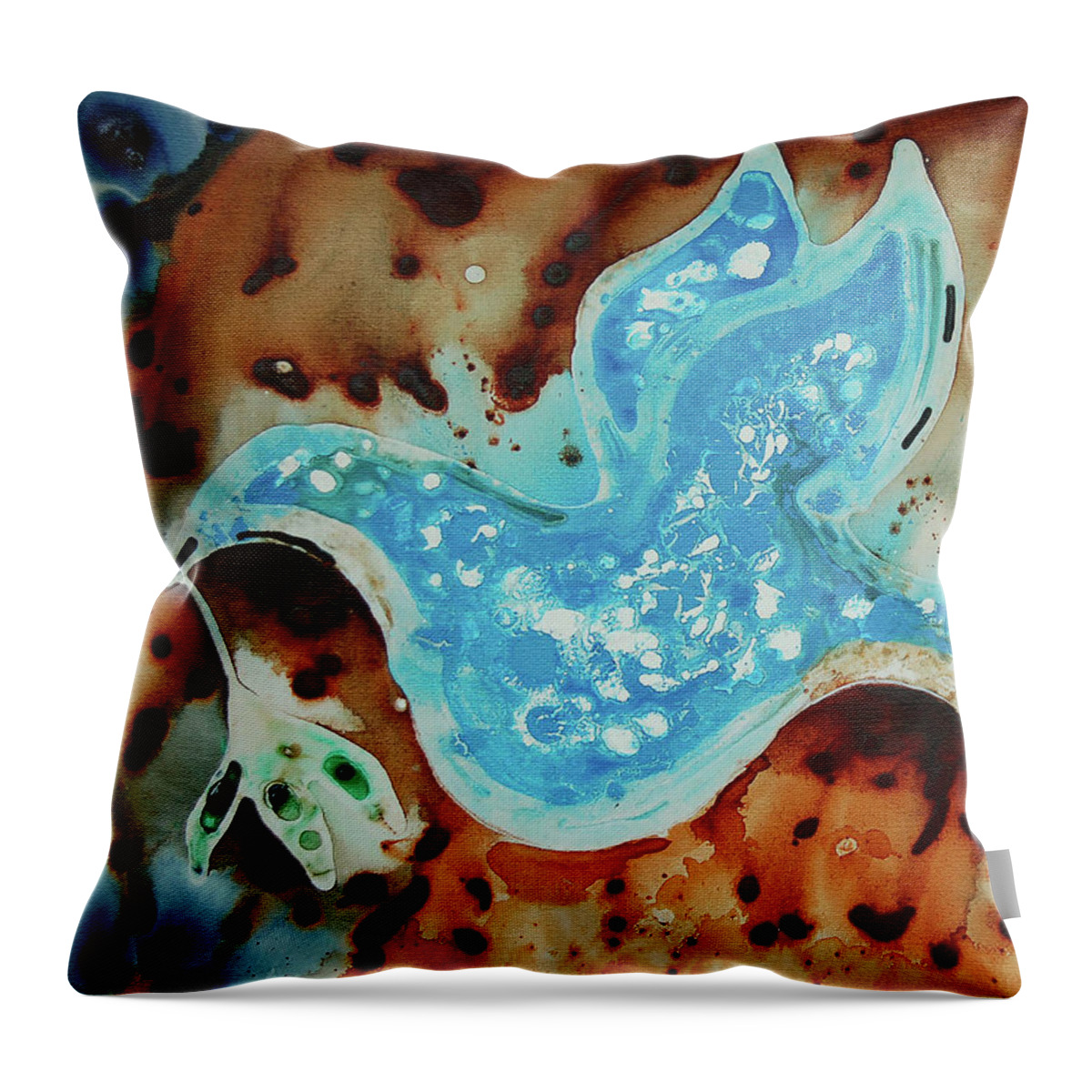 Dove Throw Pillow featuring the painting Peace Dove - Art By Sharon Cummings by Sharon Cummings