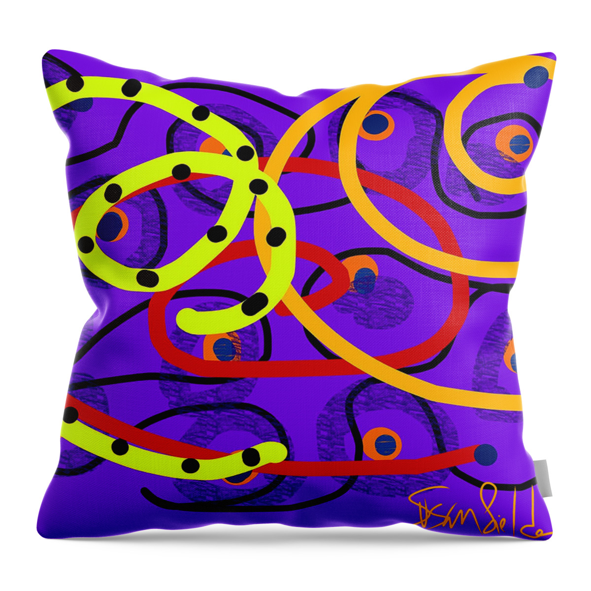 Dan Mears Throw Pillow featuring the digital art Peaceful Passion In memory of Dan Mears by Susan Fielder