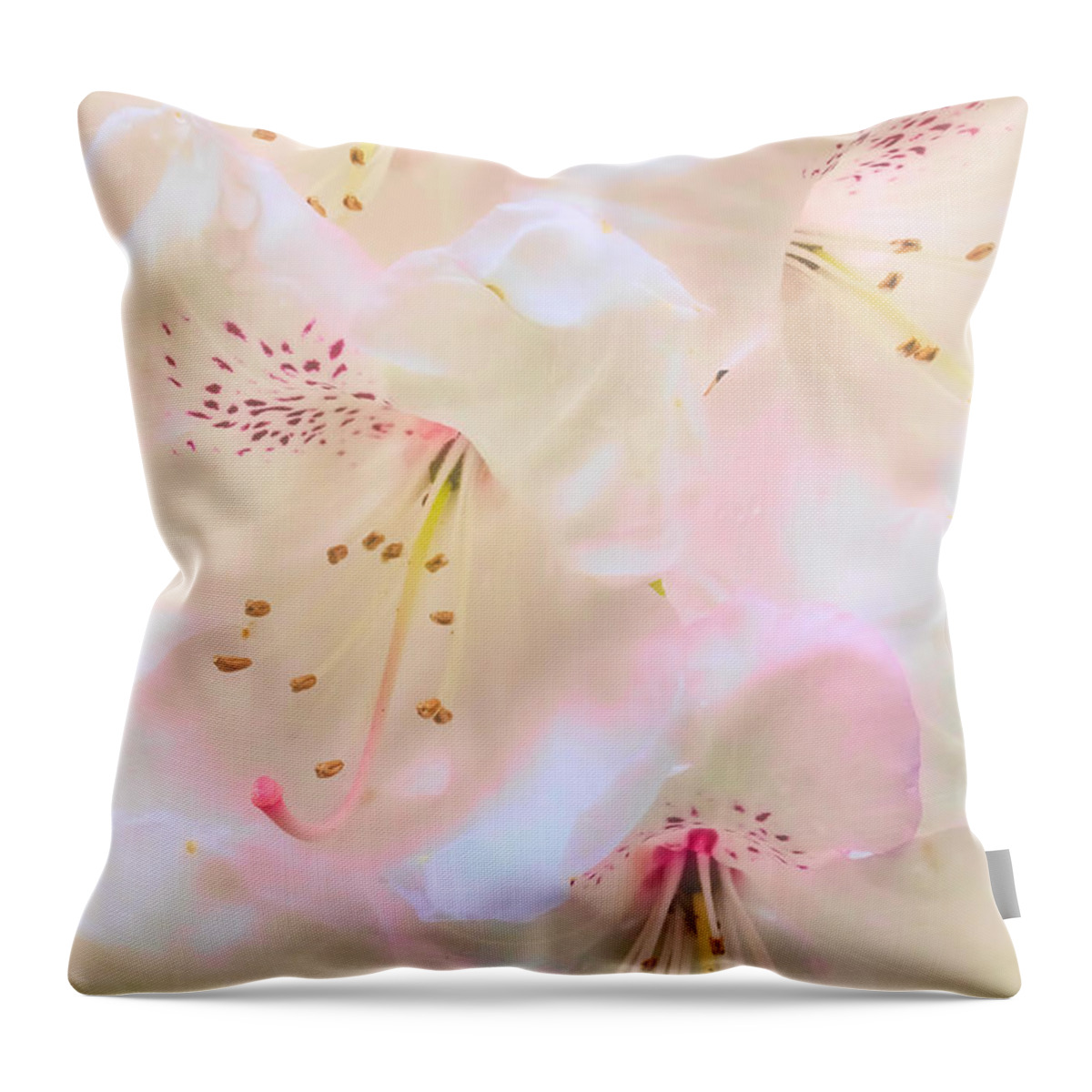  Flower Throw Pillow featuring the digital art Pearls by Carl H Payne