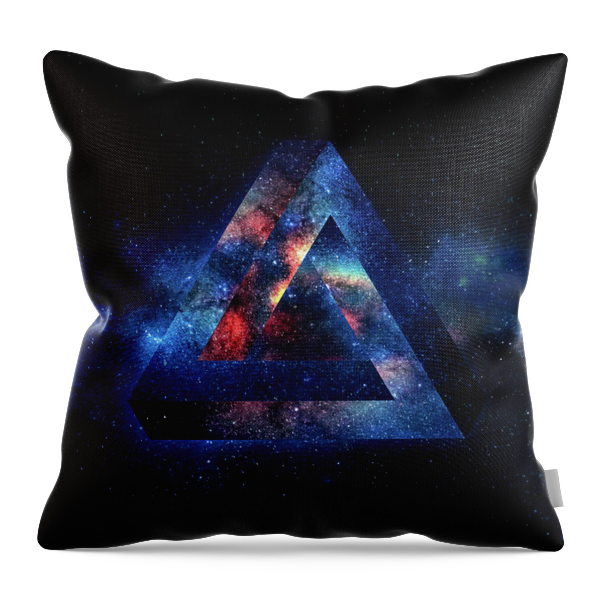 Stellar Throw Pillow featuring the photograph Penrose Triangle Outer Space by Pelo Blanco Photo