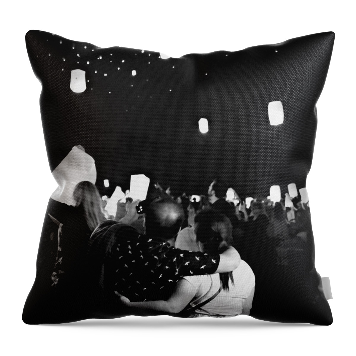Lantern Throw Pillow featuring the photograph People 1 by Carol Jorgensen