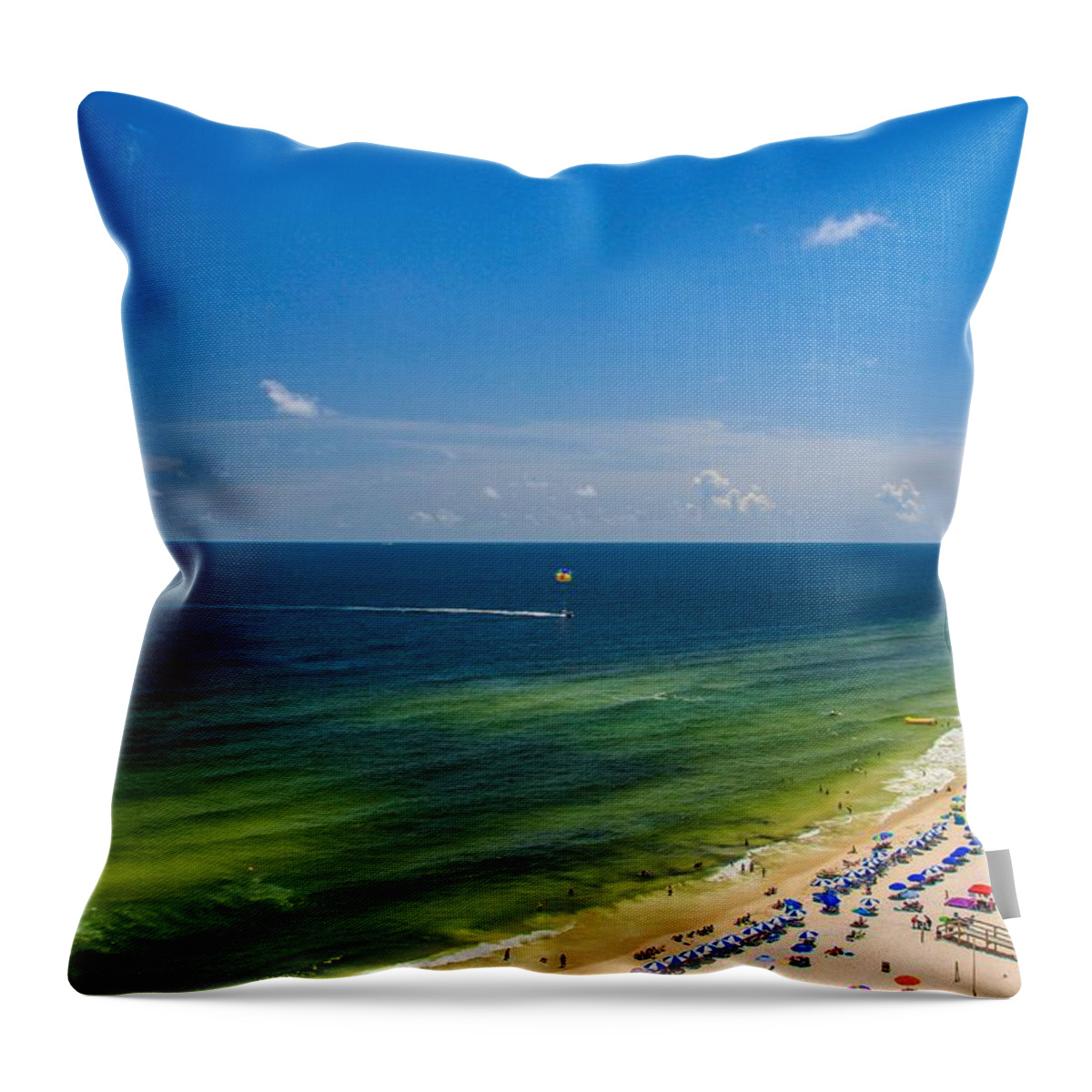Beach Throw Pillow featuring the photograph Perdido Key Beach by Richie Parks