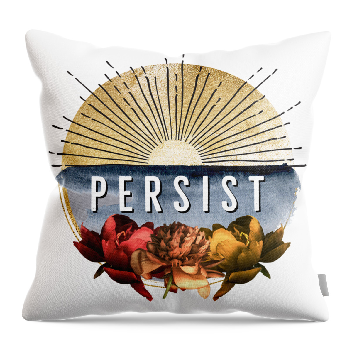 Feminism Throw Pillow featuring the digital art Persist by W Craig Photography
