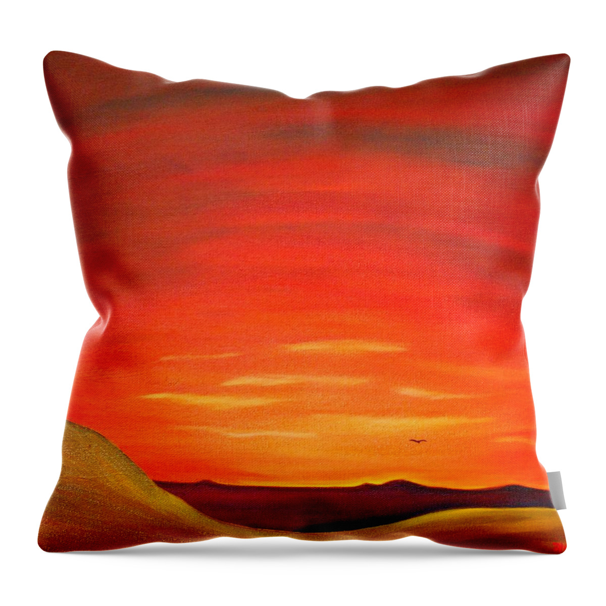 Sun Throw Pillow featuring the painting Persistence of the Sun by Franci Hepburn