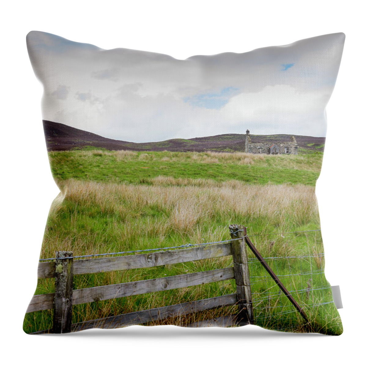 Scotland Throw Pillow featuring the photograph Perthshire Scotland Rural Landscape 1 by Tanya C Smith