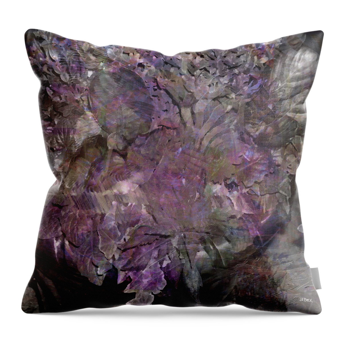 Petal To The Metal Throw Pillow featuring the digital art Petal To The Metal - Square Version by Studio B Prints
