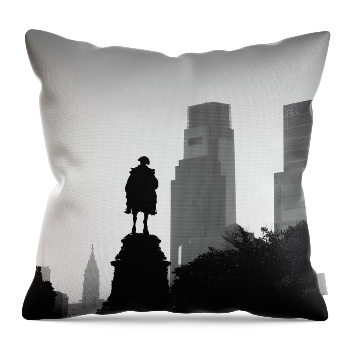 Philadelphia Throw Pillow featuring the photograph Philadelphia Skyline by Connor Beekman