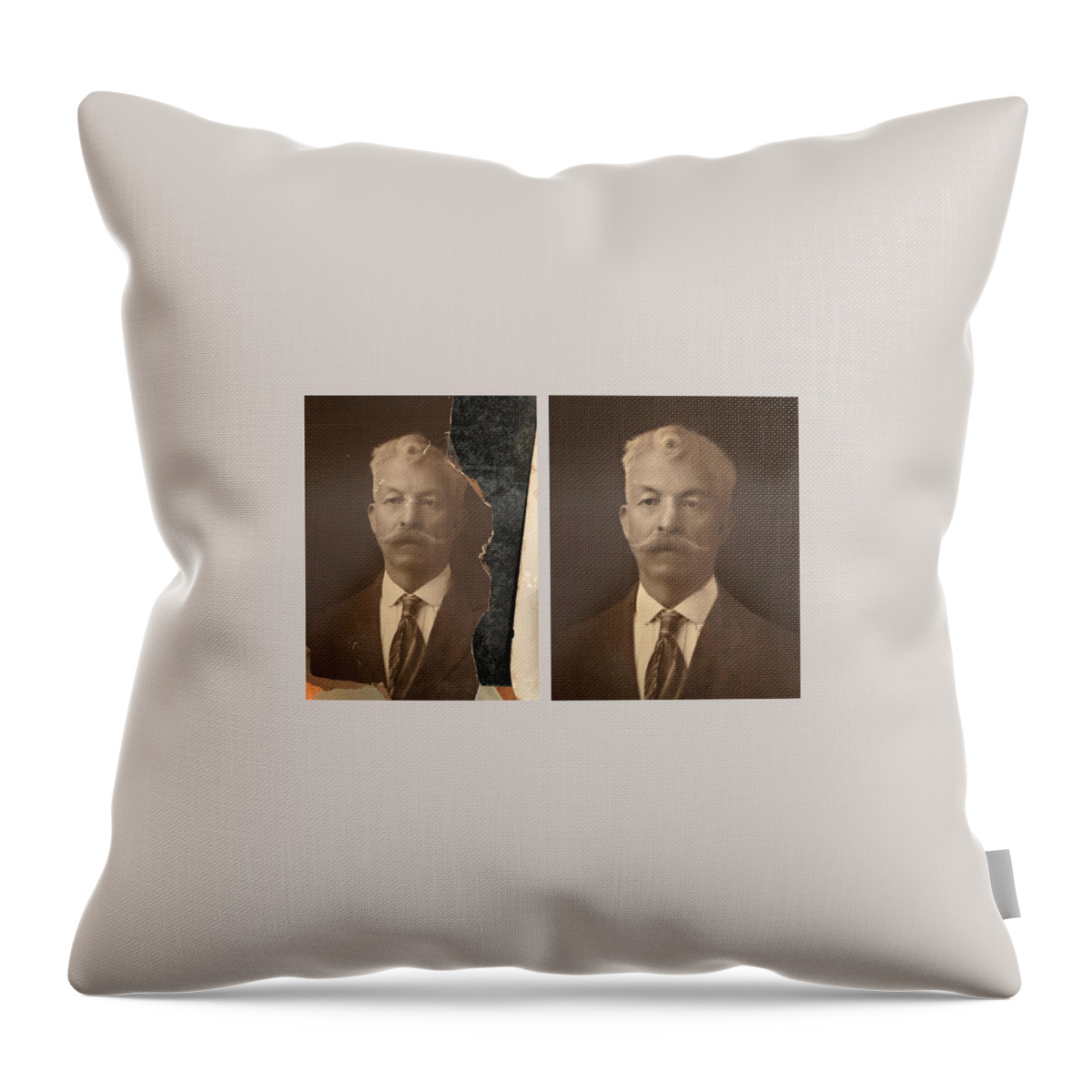 Mighty Sight Studio Steve Sperry Throw Pillow featuring the digital art Photo Restoration by Steve Sperry