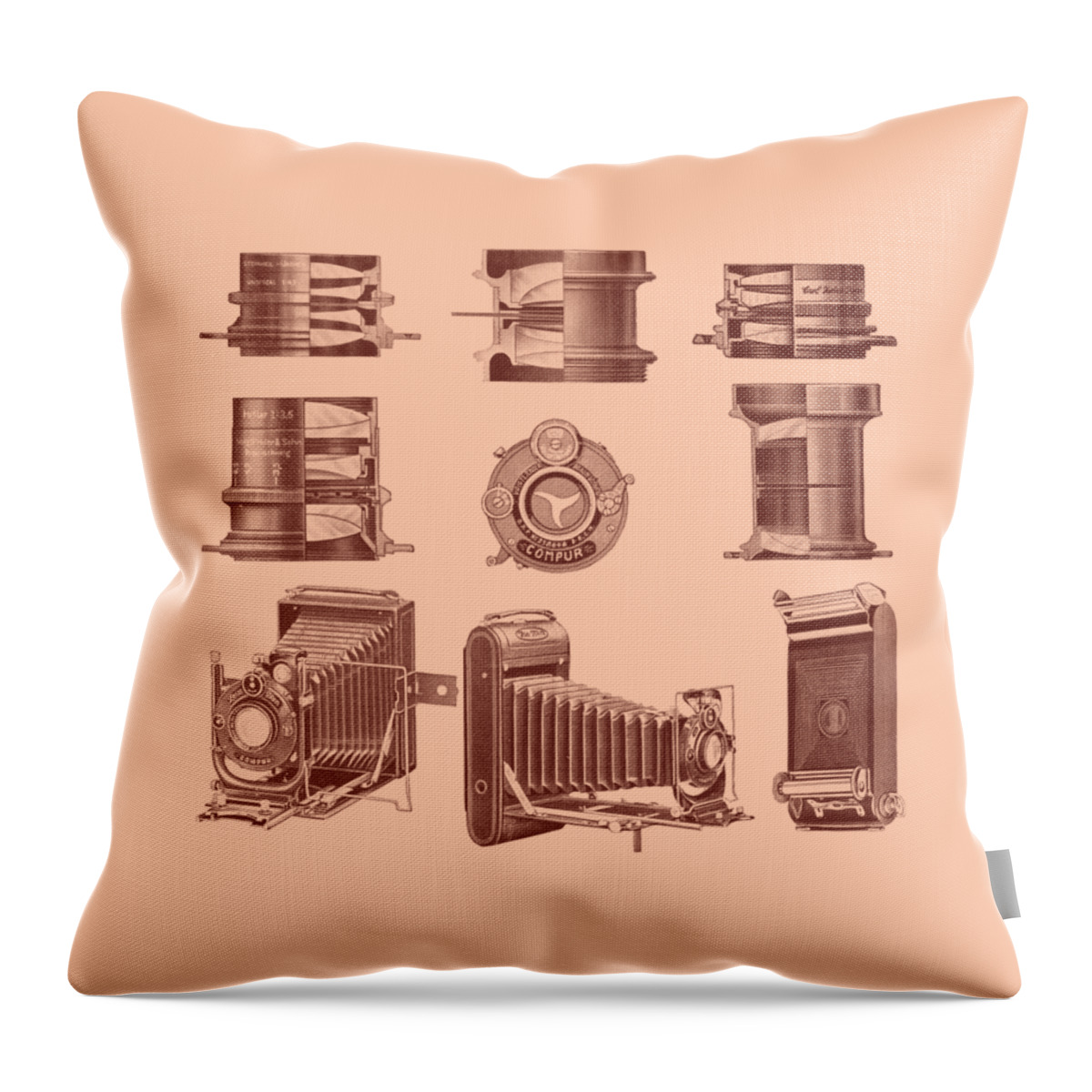 Photography Throw Pillow featuring the digital art Photography Chart by Madame Memento