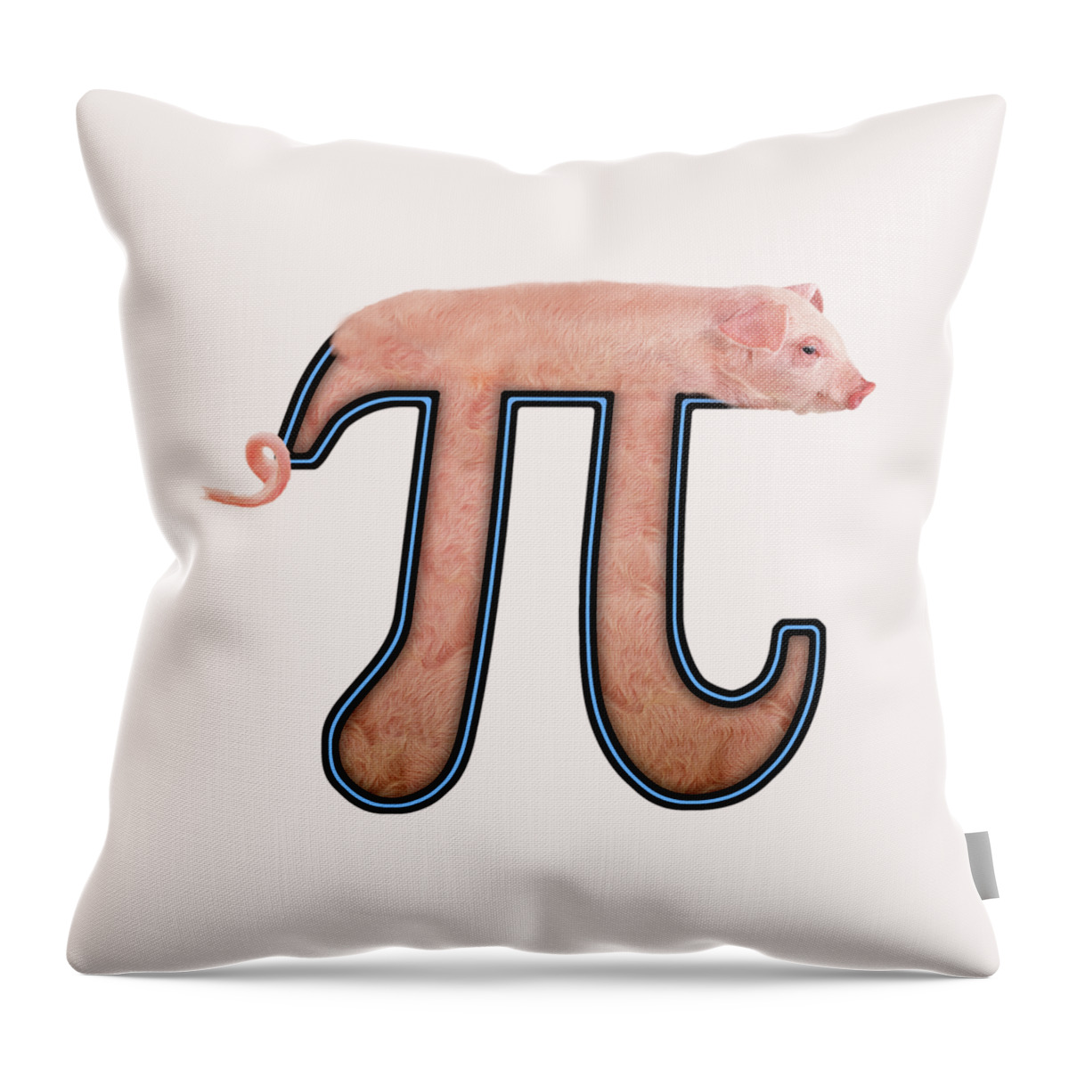 Pie Throw Pillow featuring the digital art Pi - Food - Pork pie by Mike Savad