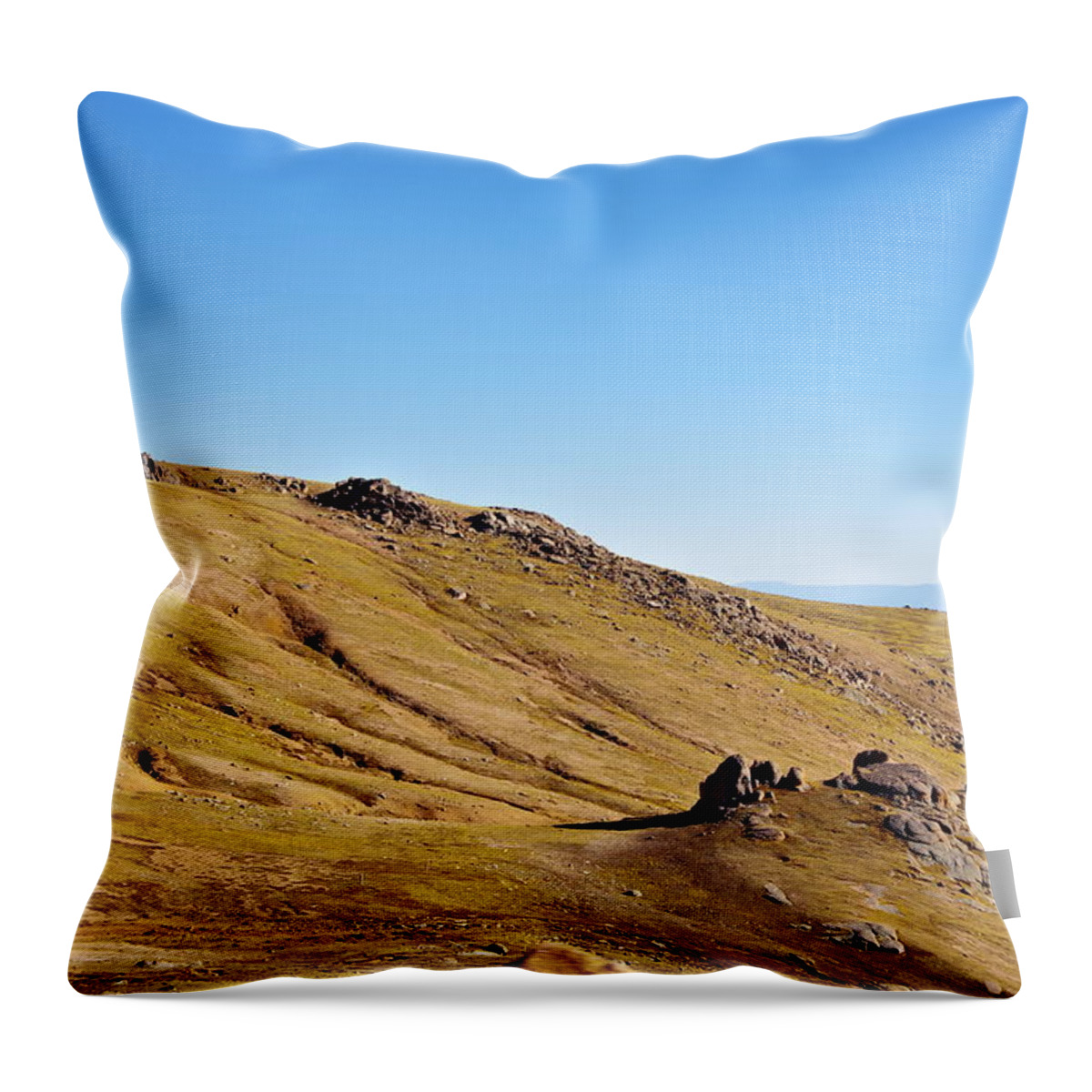 Mountain Throw Pillow featuring the photograph Pikes Peak view by Nathan Wasylewski