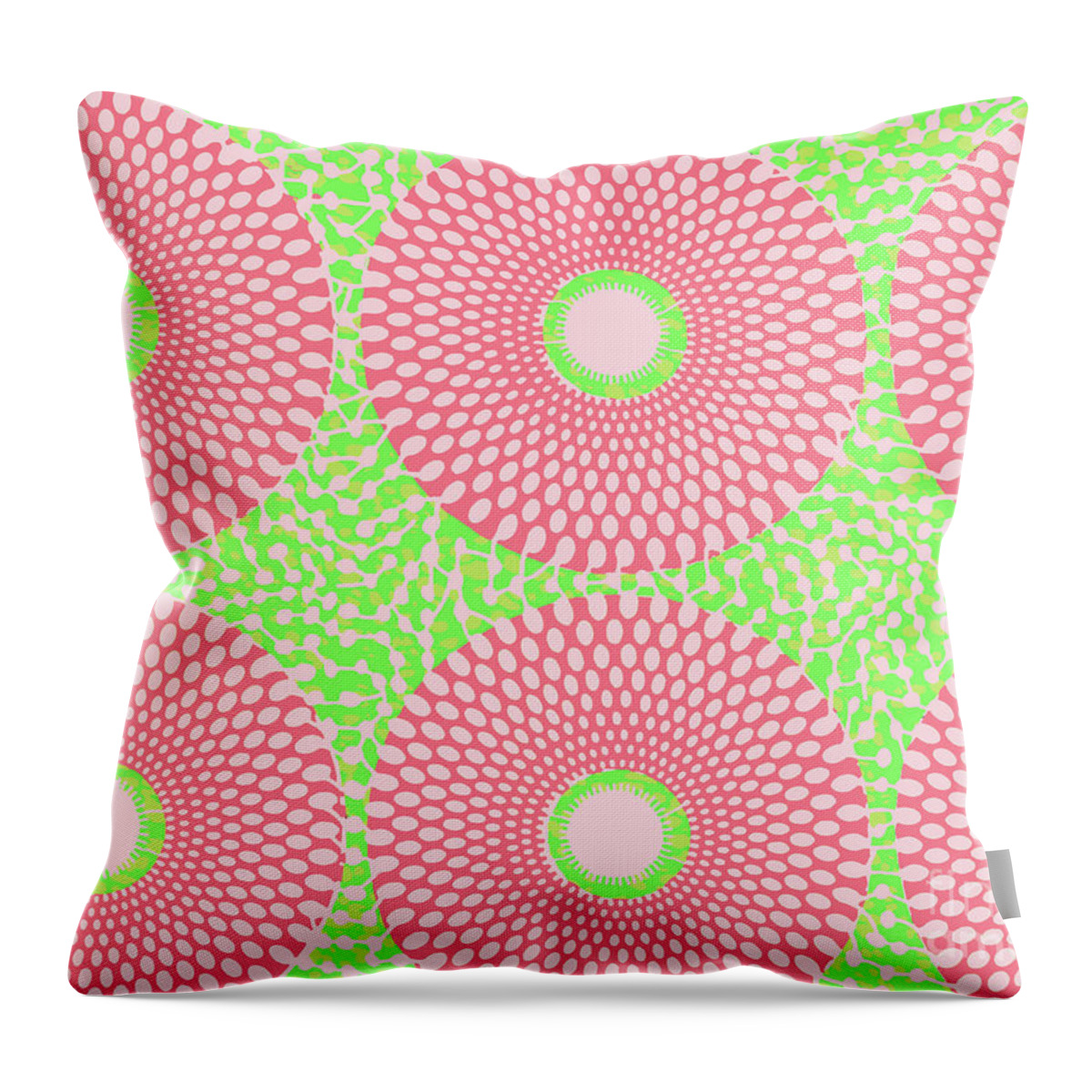 Hbcu Throw Pillow featuring the digital art Pink And Green by Scheme Of Things Graphics
