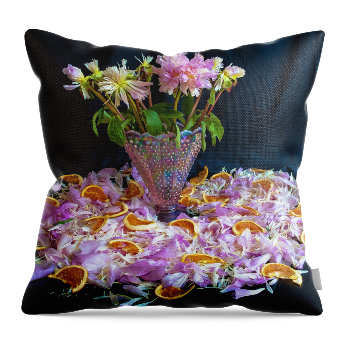Pink On Pink Throw Pillow featuring the photograph Pink on Pink by Sarah Phillips