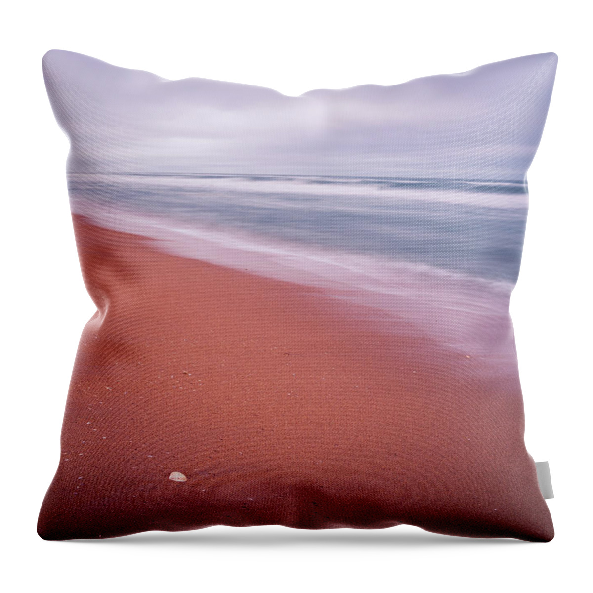 Atlantic Throw Pillow featuring the photograph Pink Sands of Ormond Beach by Kyle Lee