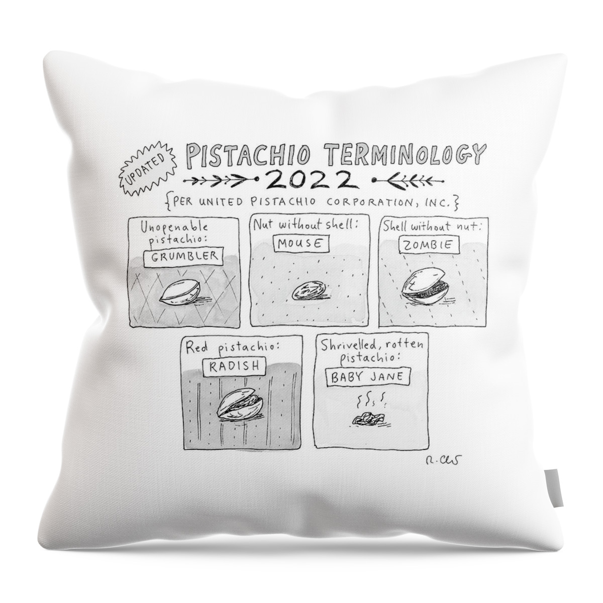 Pistachio Terminology Throw Pillow