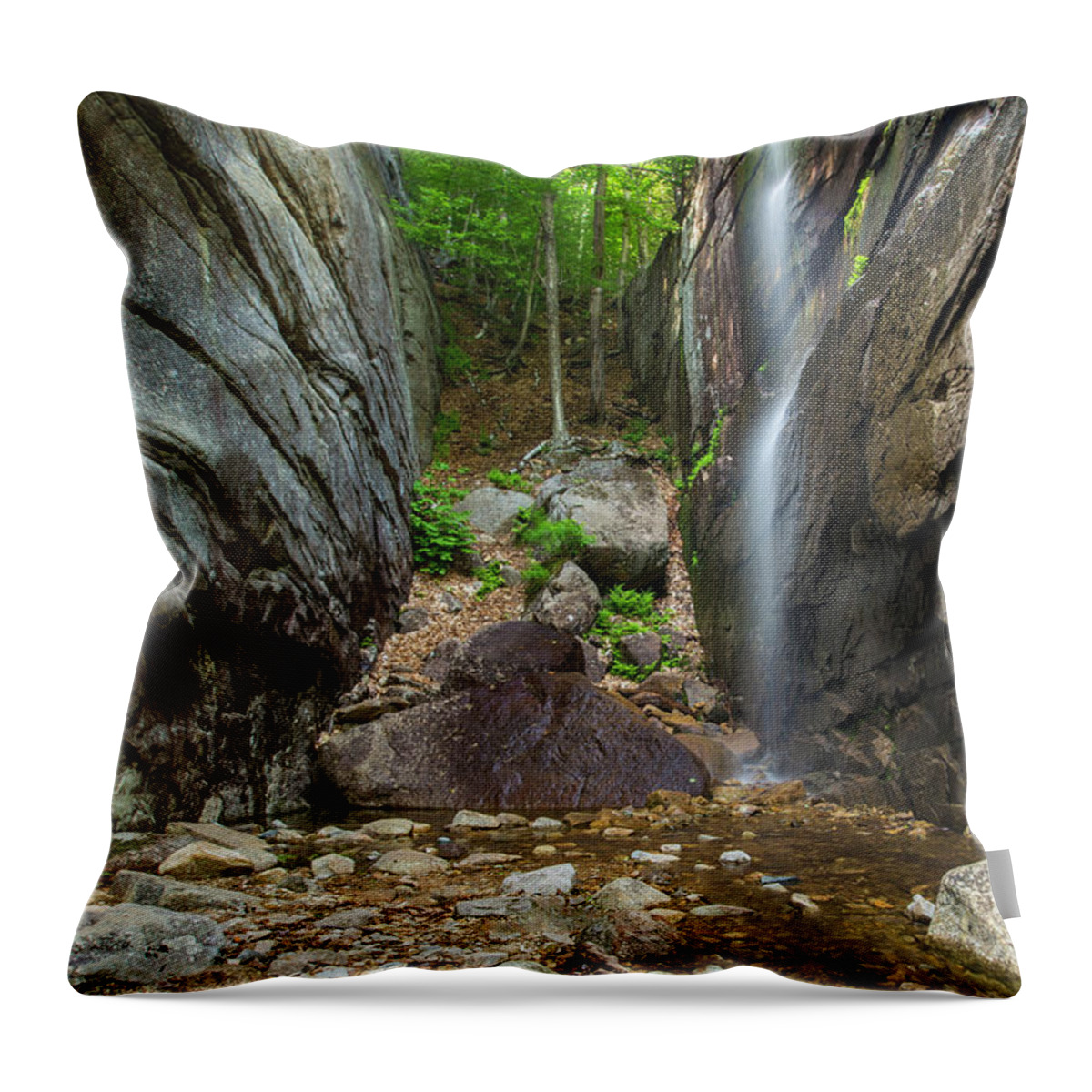 Pitcher Throw Pillow featuring the photograph Pitcher Falls Vertical by White Mountain Images