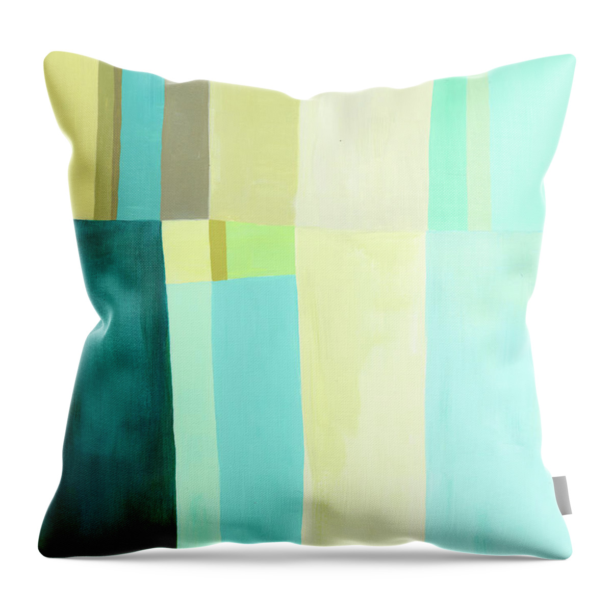 Abstract Art Throw Pillow featuring the painting Place of My Own #1 by Jane Davies
