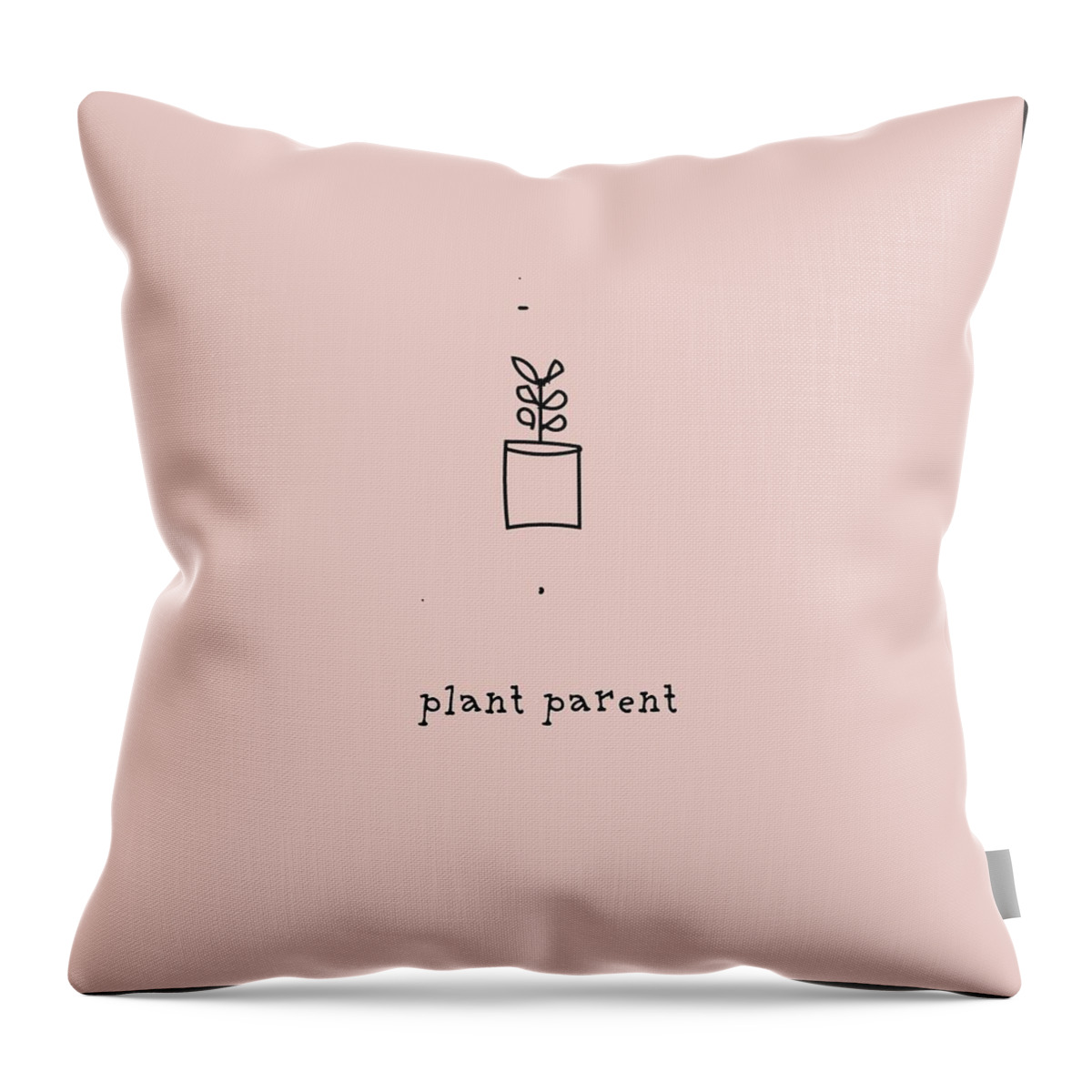 Plant Throw Pillow featuring the drawing Plant Parent by Ashley Rice