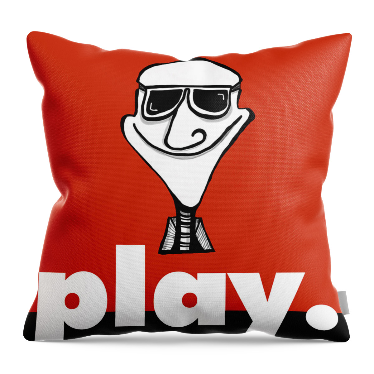 Play Throw Pillow featuring the digital art Play_004nft by Dar Freeland