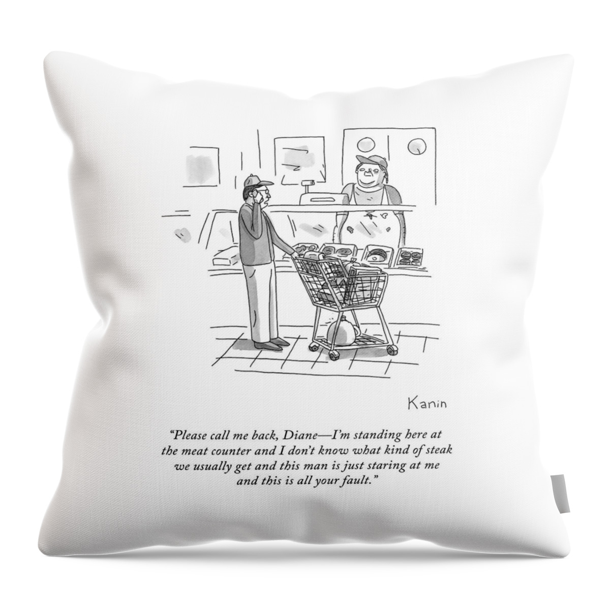 Please Call Me Back Throw Pillow
