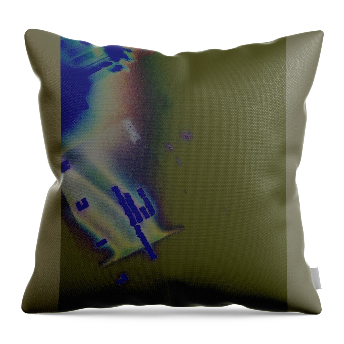 Abstract Throw Pillow featuring the digital art Plug and play by Greg Powell