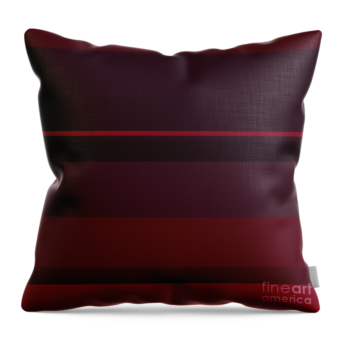 Red Throw Pillow featuring the digital art Plum by Wade Hampton
