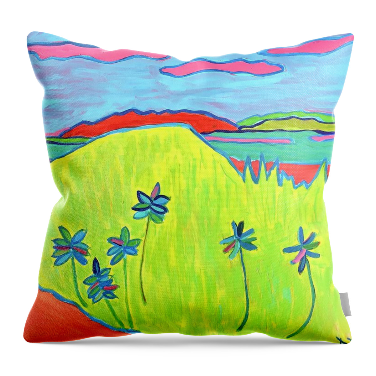 Plum Island Throw Pillow featuring the painting Plum Island by Debra Bretton Robinson