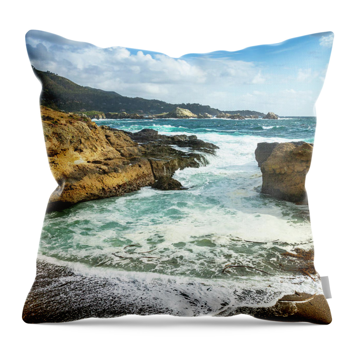Big Sur Throw Pillow featuring the photograph Point Lobos Seascape by Mark Miller